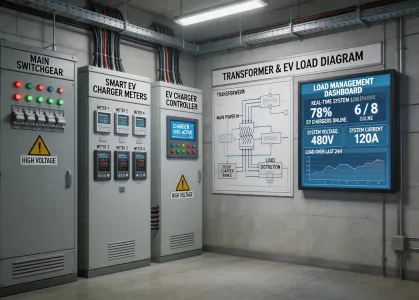 EV charging electrical room
