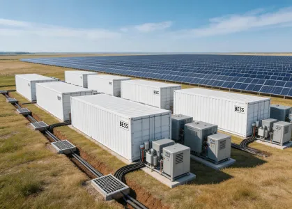 Utility battery storage plant