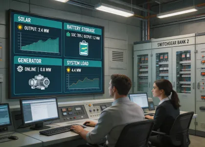Industrial microgrid control room